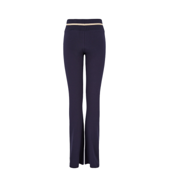 EA7 Trainingsbroek Core Lady in marineblauw stretchkatoen