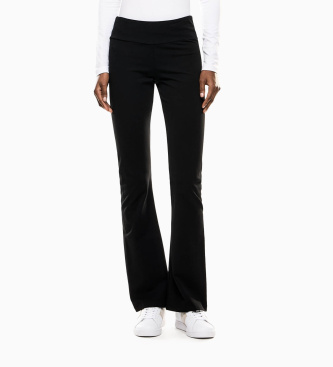 EA7 Leggings bootcut de punto negro