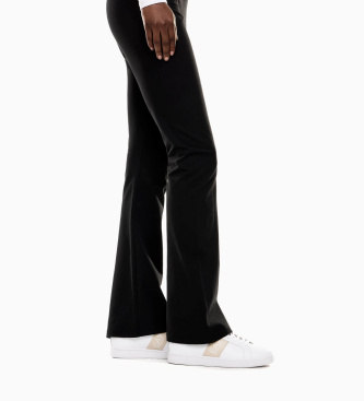 EA7 Leggings bootcut de punto negro