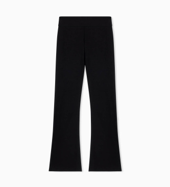 EA7 Leggings bootcut de punto negro