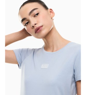 EA7 T-shirt Logo Ajusté bleu