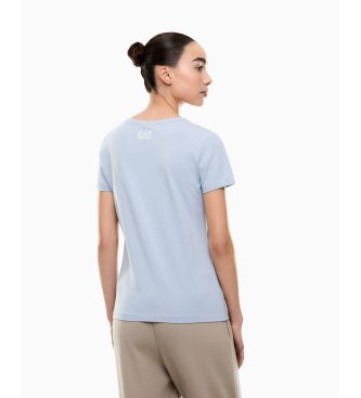 EA7 T-shirt Logo Ajusté bleu