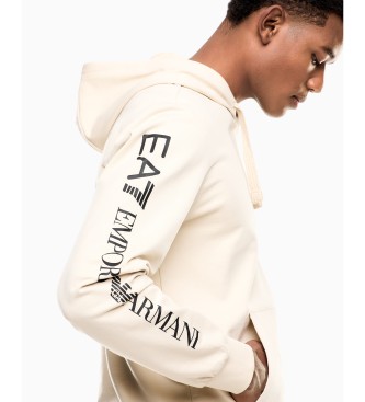EA7 Logo Series beige sweatshirt