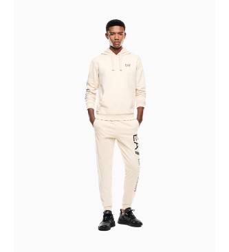 EA7 Logo Series beige sweatshirt