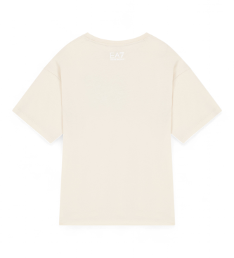 EA7 LOGO SERIES GIRL beige T-shirt
