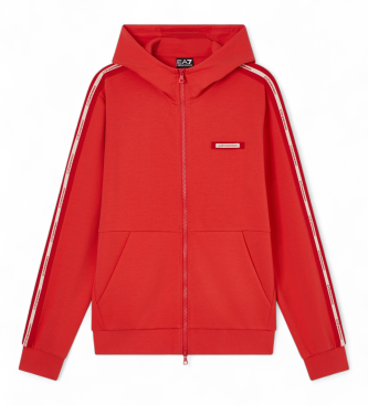 EA7 Mikina z logotipom Serija rdeča