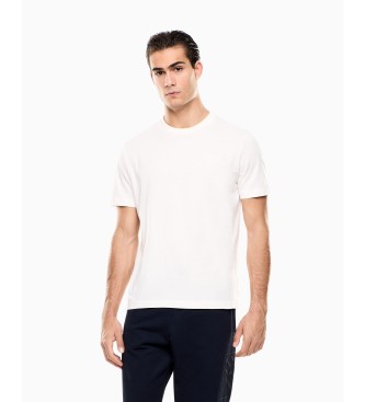 EA7 T-shirt con logo della serie bianca