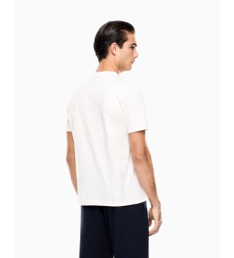 EA7 T-shirt con logo della serie bianca