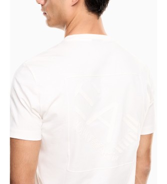 EA7 T-shirt con logo della serie bianca