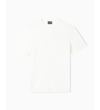 EA7 T-shirt con logo della serie bianca