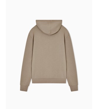 EA7 Beżowa bluza z serii Logo