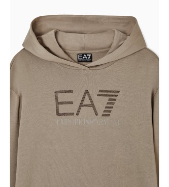 EA7 Beżowa bluza z serii Logo