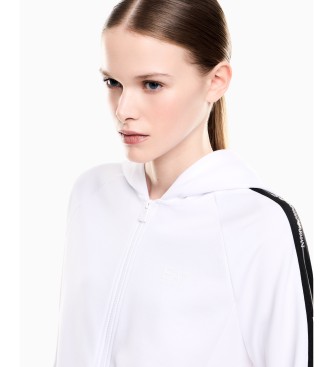 EA7 Hoodie Logo Series vit