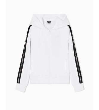 EA7 Hoodie Logo Series vit