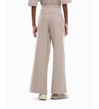 EA7 Pantalone misto cotone Logo beige