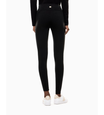 EA7 Raztegljive bombažne gamaše Core Lady črne