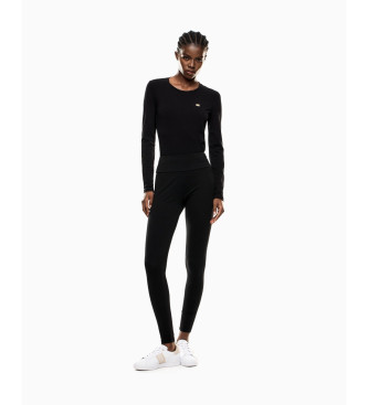 EA7 Raztegljive bombažne gamaše Core Lady črne