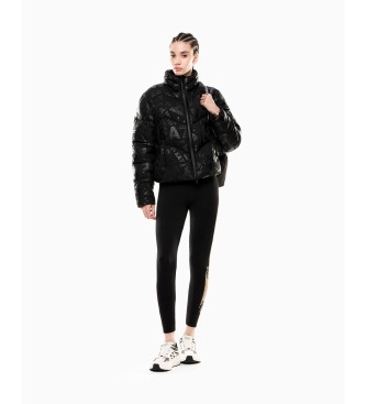 EA7 Hlačne nogavice Logotip Serija črna