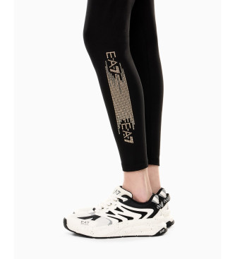 EA7 Hlačne nogavice Logotip Serija črna