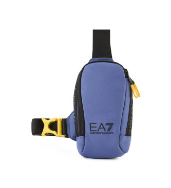 EA7 Kleiner runder Rucksack Logo blau