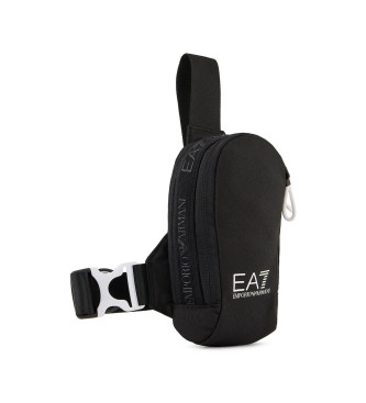 EA7 Kleiner runder Rucksack Logo schwarz