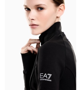 EA7 Jopica tipa kardigan iz tehničnega materiala Natural VENTUS7 Dynamic Athlete črna