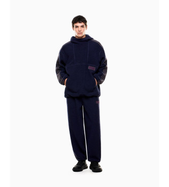 EA7 Pantaln 7.0 de tejido efecto peluche marino