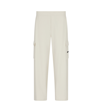 EA7 Pantalon cargo en coton mlang beige