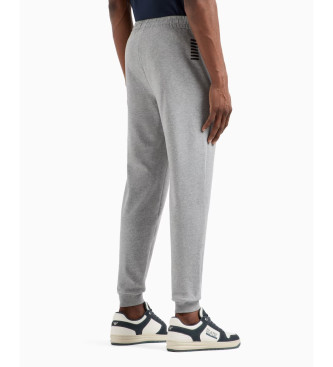 EA7 Pantaloni della tuta in cotone grigio Core Indetity