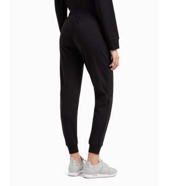 EA7 Pantalon de survtement en coton extensible Core Lady noir