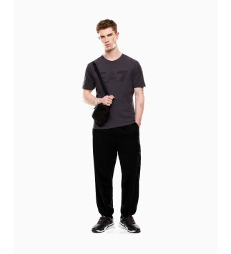 EA7 Tracksuit bottoms Logo Series organic cotton black