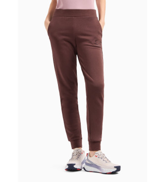 EA7 Pantalon de la srie Logo Mlange brun