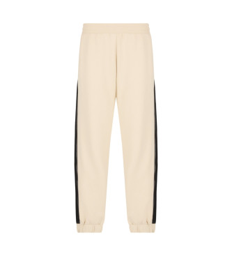 EA7 Beige Plain Blend Trousers