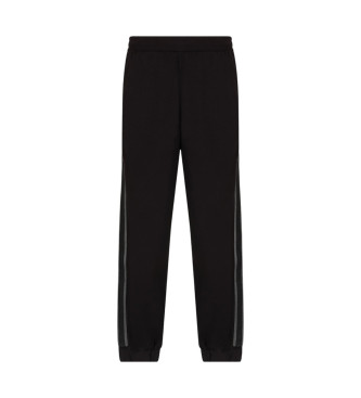 EA7 Pantalon uni noir