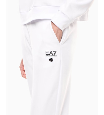 EA7 Spodnie z serii Logo białe