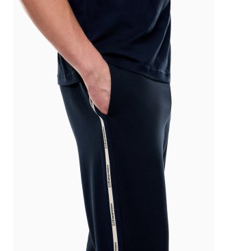 EA7 Pantalón Interlock marino