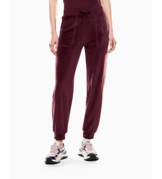 EA7 Bukser Athletic Velour bordeaux