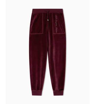 EA7 Bukser Athletic Velour bordeaux