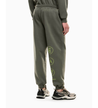 EA7 Logo Serie fleece trainingsbroek groen