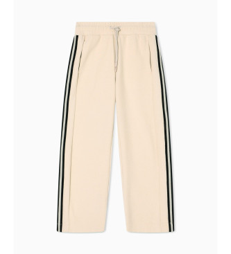 EA7 Sportowe spodnie 4Ever w kolorze beżowym