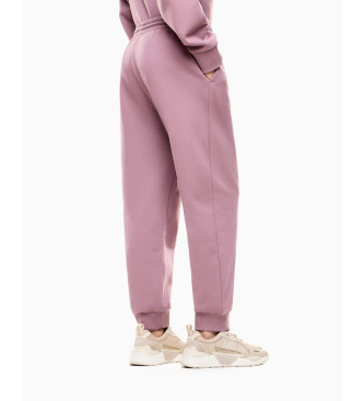 EA7 Visibility tracksuit bottoms in pink blend