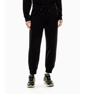 EA7 Visibility tracksuit bottoms in black blend