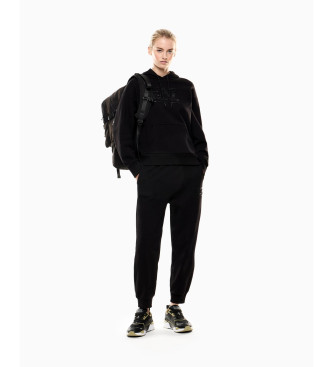EA7 Visibility tracksuit bottoms in black blend