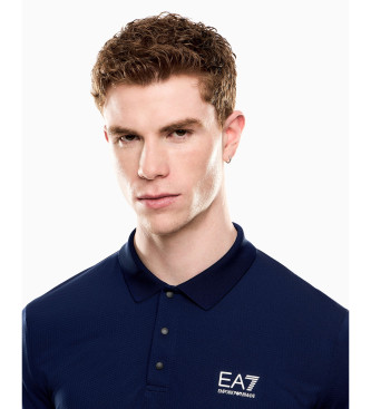 EA7 Polo Tennis Pro bleu bicolore