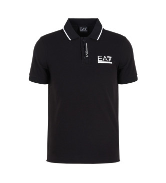 EA7 Classic black polo shirt