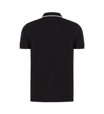 EA7 Klasična črna polo majica