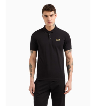 EA7 Core identity polo shirt i sort bomuld