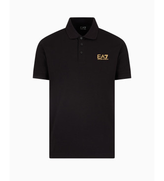 EA7 Core identity polo shirt i sort bomuld