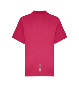 EA7 Koszulka polo Core Identity różowa