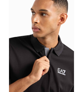 EA7 Cotton polo shirt 7 Lines black